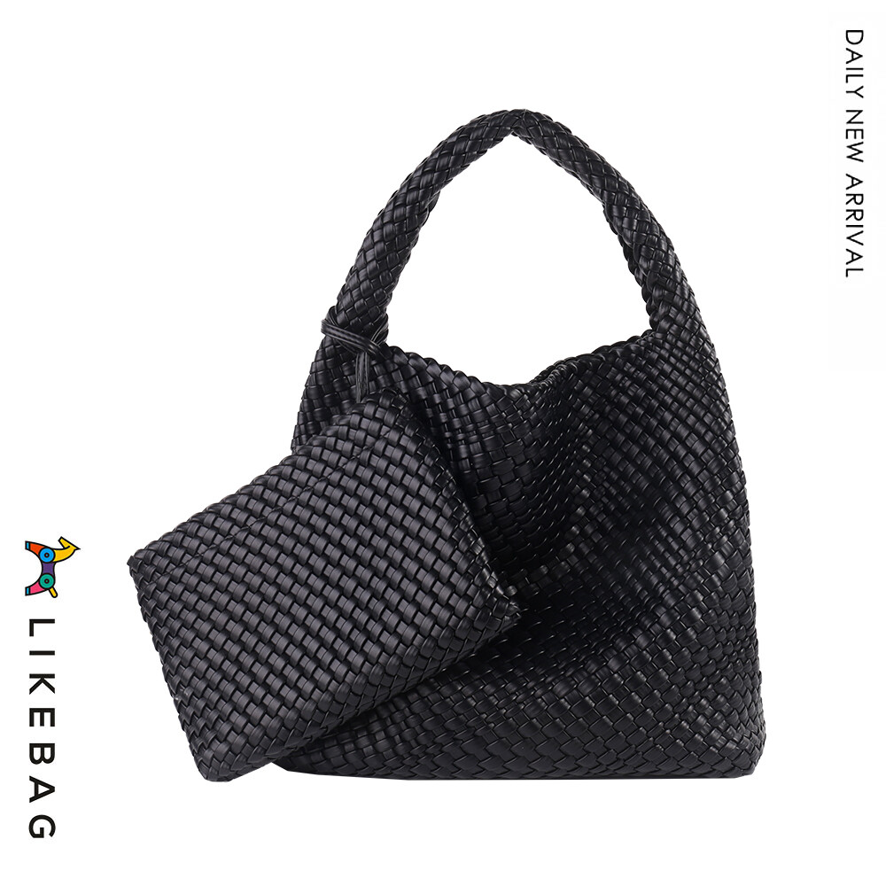 LIKEBAG Fashion Ladies Original Hand Woven Handbag PU Leather Large Woven women Tote Bag with woven Small Bag Giá  828,509 Đồng*Miễn phí vận chuyển