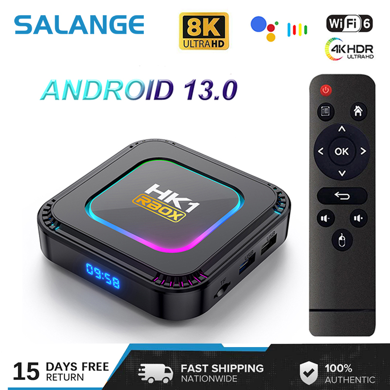 Salange HK1 RBOX K8 Android 13 RK3528 128GB 64GB 32GB 16GB 2.4G 5G WIFI 6 BT 5.0 8K Vedio Dual Wifi Smart TV Box 2023 Streaming Media Players ราคา 861 บาท*ส่งฟรี