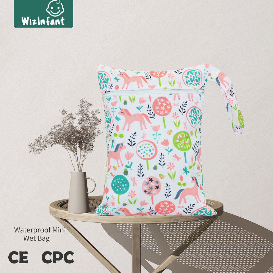 WizInfant Baby Diaper Bag Mini WetBags 18X25cm Zipper Waterproof Wet Dry