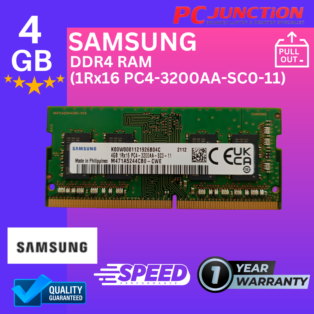 SAMSUNG 4GB 3200MHz DDR4 RAM (1Rx16 PC4-3200AA-SC0-11)