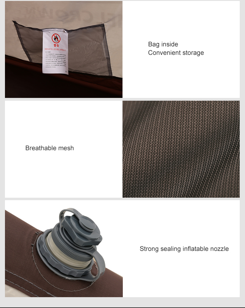 CAMELCROWN 4-5 persons Inflatable Travel Resident Tent Outdoor Selfdriving Rainproof Windproof Camping Two-room And One-Hall Multi-Person Tent