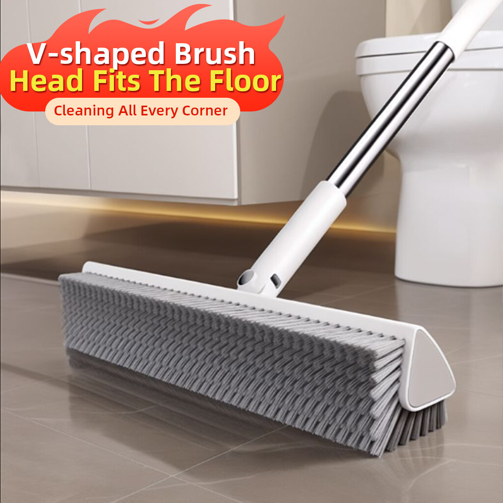 Joybos 4in1 Long Handle Cleaning Brush 180° Rotating V-Shaped Floor Cleaning Brushes For Bathroom Kitchen Floor Brush Washing Windows Crevice Brush ราคา 185 บาท*ส่งฟรี