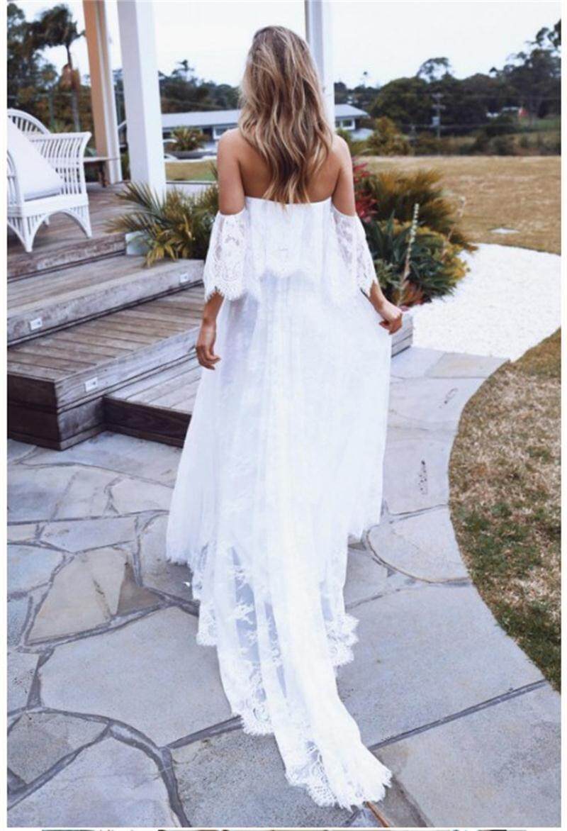 Maternity Photography Prop Maternity Dresses For Photo Shoot Lace Maxi Gown Clothes 2019 Off Shoulder Women Pregnancy Dress (3)