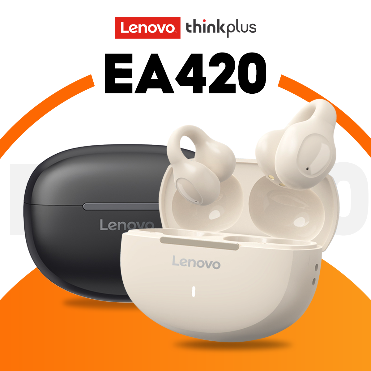 Lenovo EA420 Bluetooth Wireless Earbuds TWS U-shaped Ear Clip Type Earphone Bluetooth 5.4 Touch Control Long Battery Life with Mic ราคา 299 บาท*ส่งฟรี