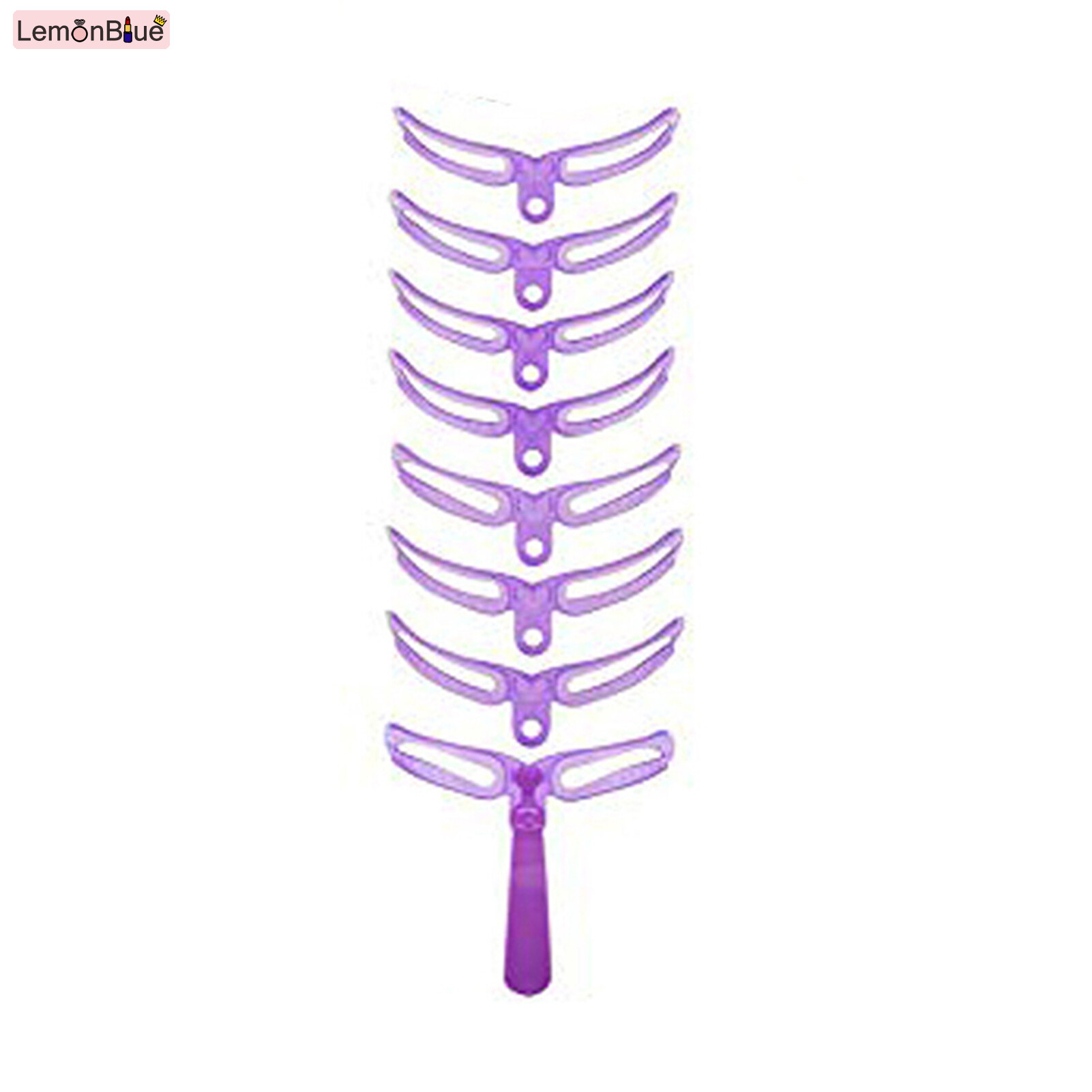 Gambar 8pcs Eyebrows Grooming Stencil Kit Reusable Styling Tool Beauty Tool for Women 8pcs Reusable Styling Tool Beauty Tool Eyebrows Grooming Stencil Kit for Women