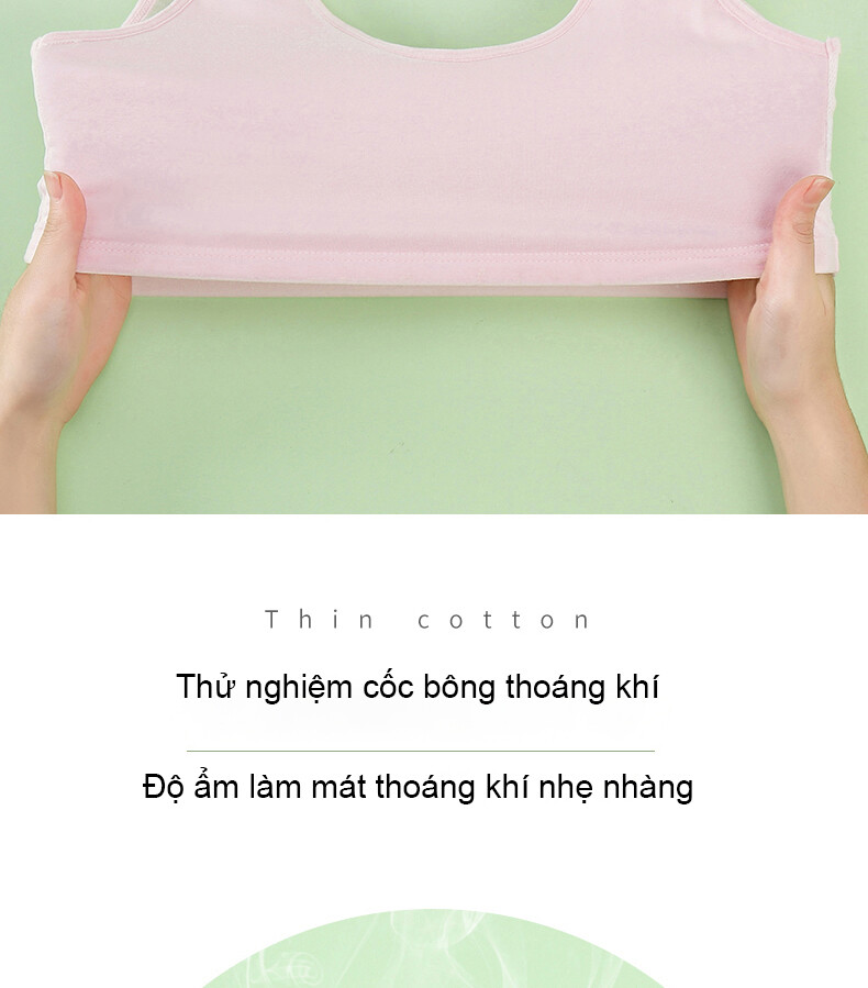 Áo lót nữ học sinh cấp 1 cấp 2 nữ sinh đồ lót lớn 8-12 nữ sinh tiểu học học sinh trung học cơ sở nữ sinh áo ngực cotton tinh khiết