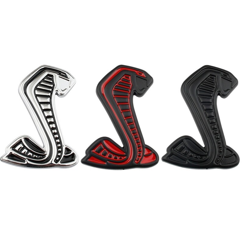 Biểu tượng kim loại Cho Ford Mustang Gt350 Gt500 Shelby Biểu Tượng Rắn Hổ Mang Miếng dán mặt sau cốp sau Huy Hiệu Cho Fiesta Mondeo Tập Trung Ecosport Thoát Khỏi Kuga