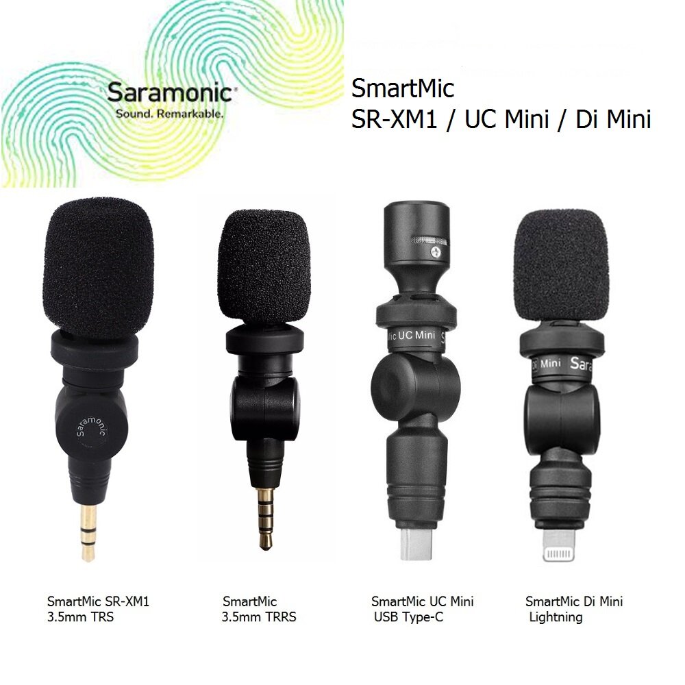 Mikrofon Omnidirectional 3.5mm TRS Saramonic SmartMic / SR-XM1 / UC Mini / Di Mini Plug and Play untuk telefon pintar - Jenama Saramonic Harga 79 Ringgit*Penghantaran Percuma