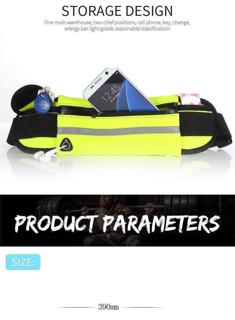 SUPERFLOWER Sports Running Waist Pocket Outdoor Jogging Cycling Waterproof Adjustable Anti-theft Pack Sport Belt_voghion.com