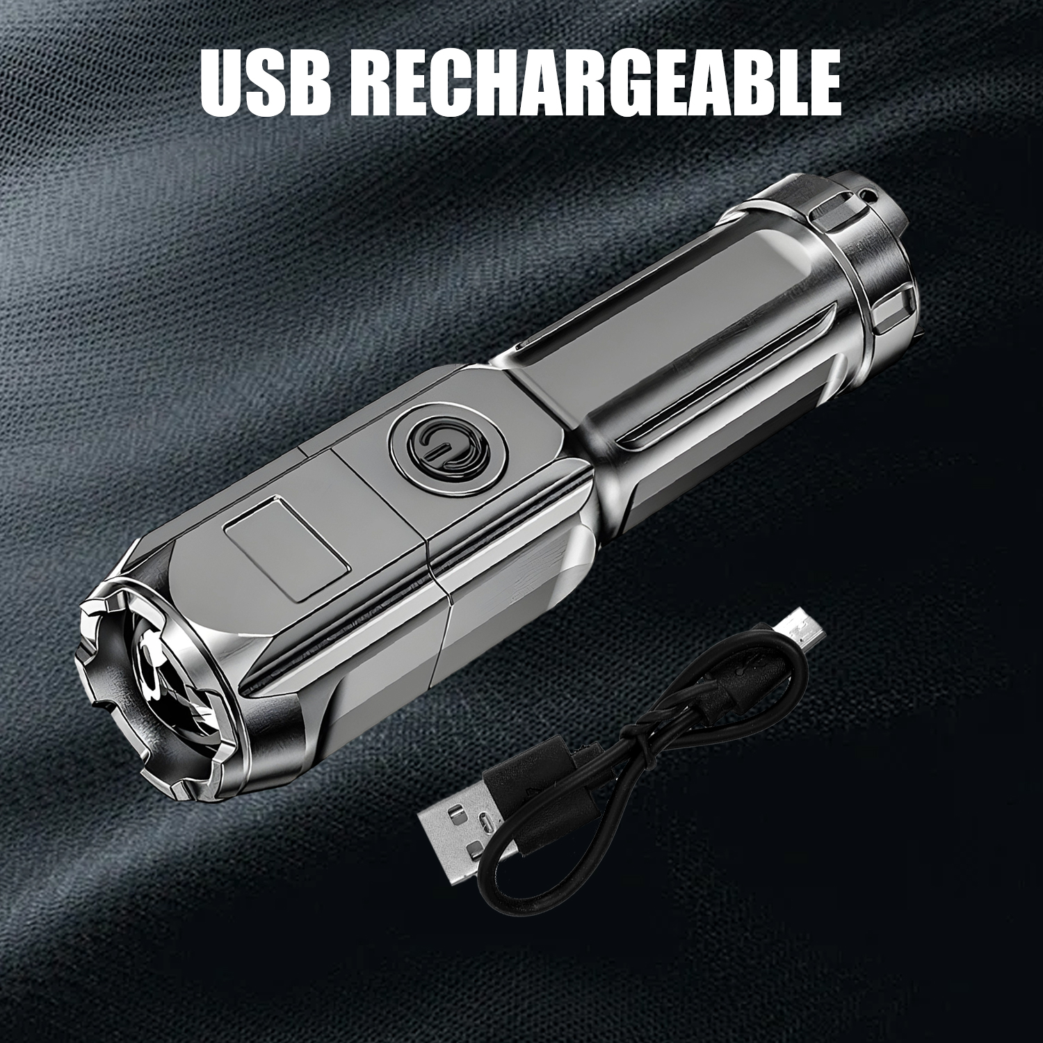 Professional Led Torch Rechargeable Zoomable Uv Flashlight_voghion.com