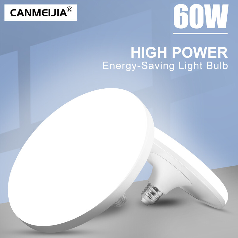 Canmeijia bóng đèn led ufo siêu sáng đèn ufo tiết kiệm năng lượng e27 220v 20w 40w 50w 60w đèn trần cho nhà bếp phòng khách
