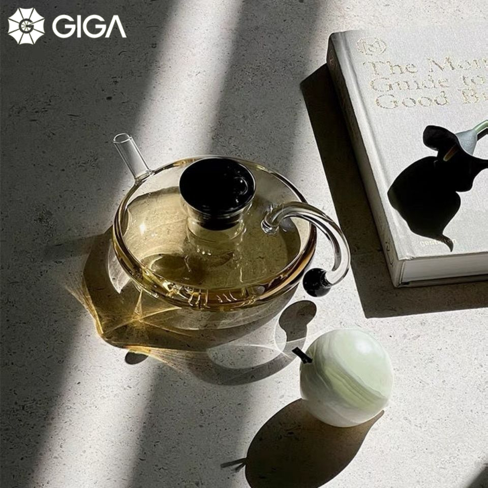 GIGA ESSENTIAL Bình cà phê cốc cao cấp chịu nhiệt độ cao/pha ấm trà ins gió/cốc thủy tinh borosilicate cao/bộ bình trà hoa