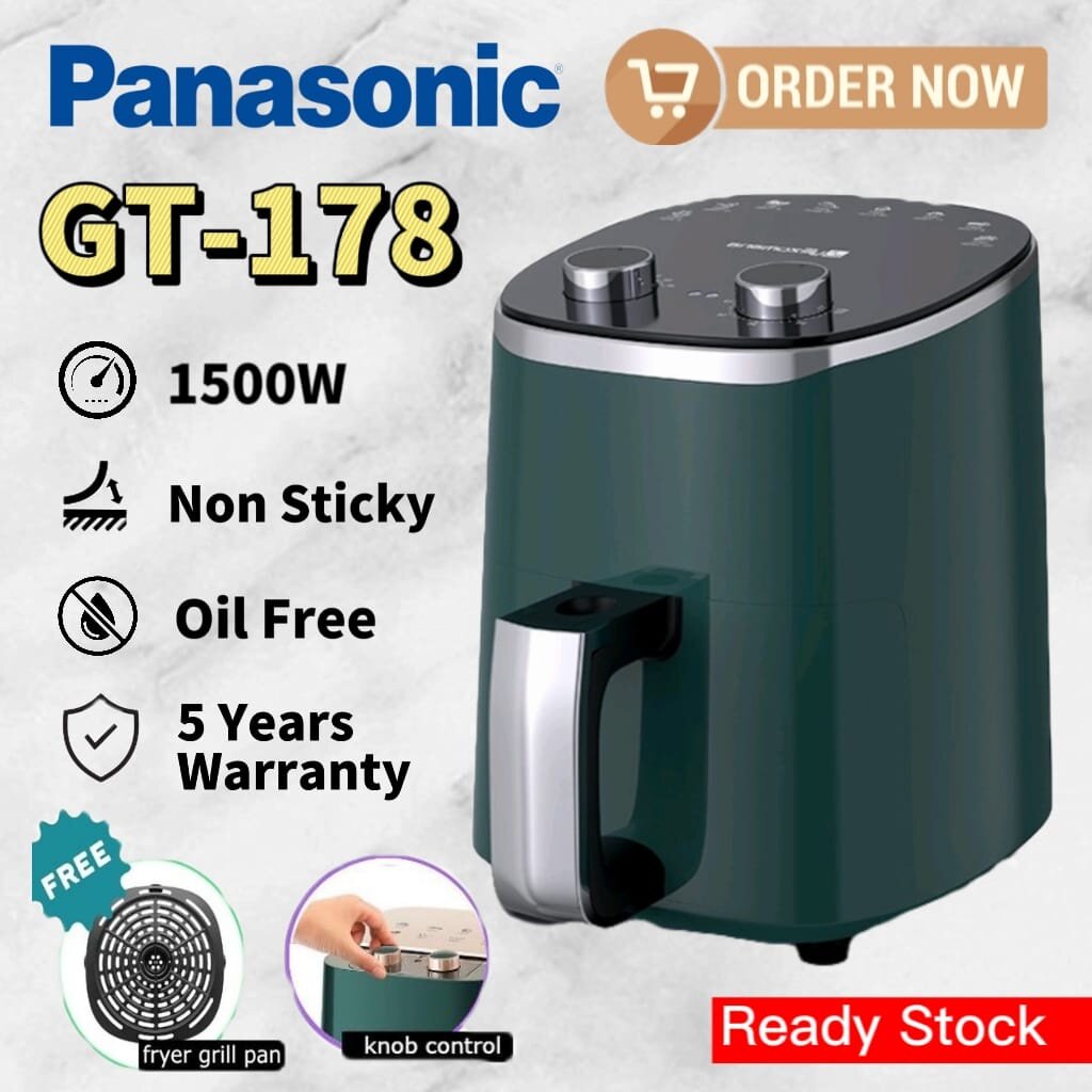 2022 PROMO (NEW ARRIVAL)GT-178 Air Fryer Advance Drawer 6.5L capacity Easy  Oil-Free Aerodynamic Multifunctional Knob Control