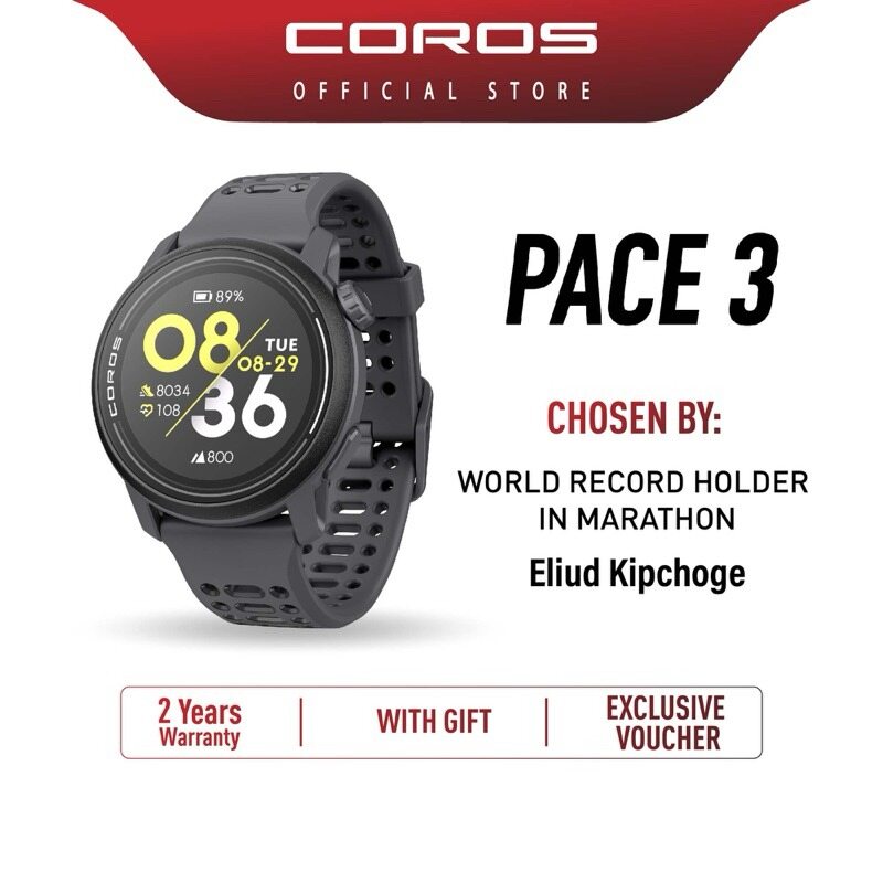 Coros Pace 3 GPS Lightweight Sport Watch ราคา 12,477 บาท*ส่งฟรี