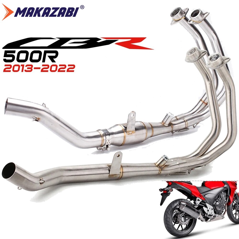 For Honda CBR500 CB500X CB500F CBR500R 2013-2022 Motorcycle Exhaust System Header PIPE Escape Modified Front Middle Tube Link Pipe Without Muffler CB 500R CB 500X CB 500F Connect Middle Pipe ราคา 2,622 บาท*ส่งฟรี