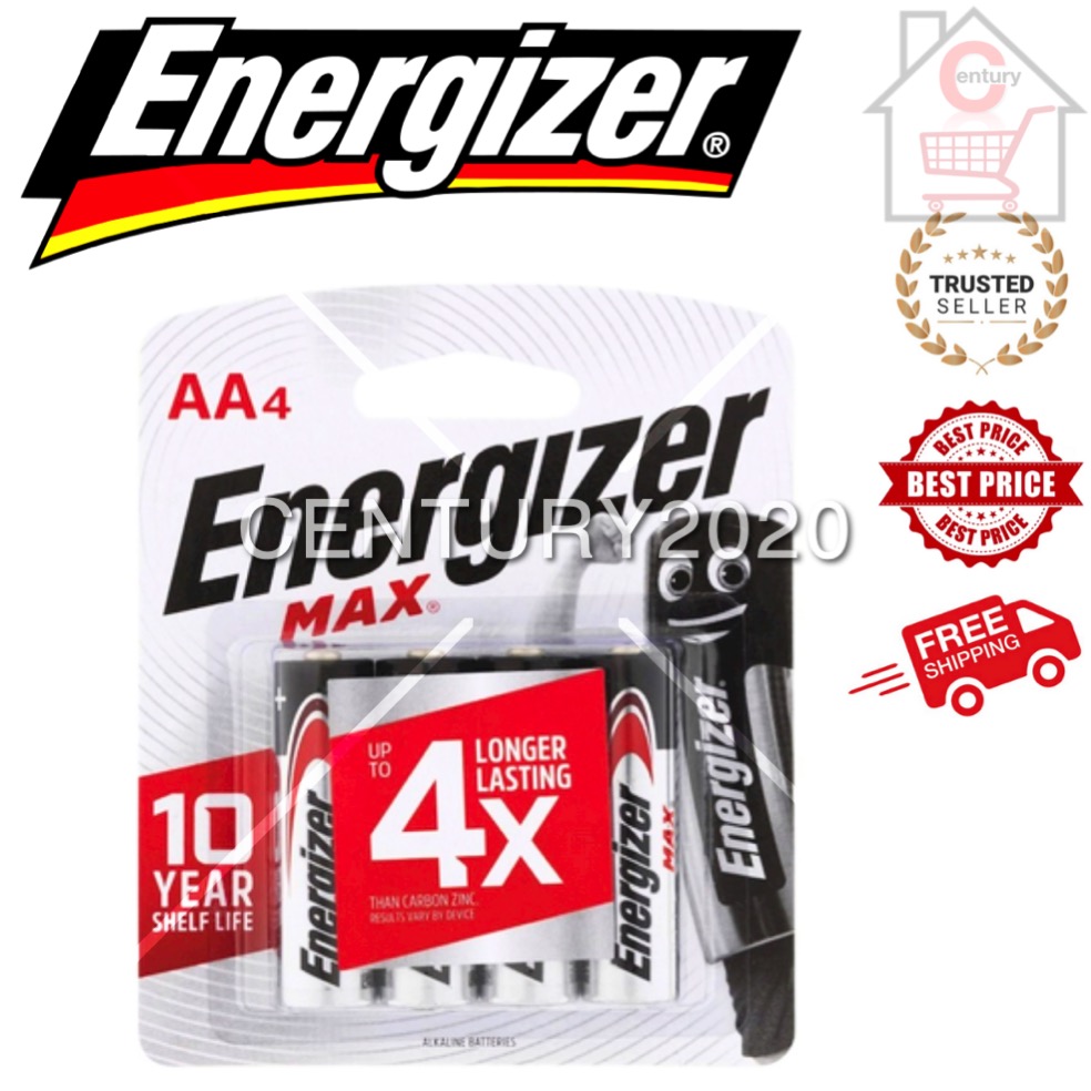 ENERGIZER Max AA/AAA Battery Alkaline Battery 4pcs/pack NEW LOOK