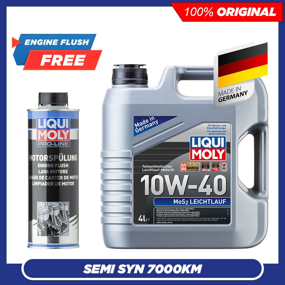 FREE LM PROLINE ENGINE FLUSH Liqui Moly MOS2 Leichtlauf 10W40 Semi