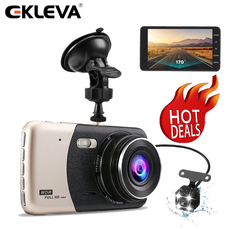 EKLEVA Dash Camera for Cars, Dash cam, Car Camera, IPS Screen 4 inch, Front and Rear Dual Channel Full HD 1080P Dashboard Cam Recorder 170 Wide Angle, LED Night Vision, G-sensor, Motion Detection, Loop Recording Giá 649,377 Đồng*Miễn phí vận chuyển