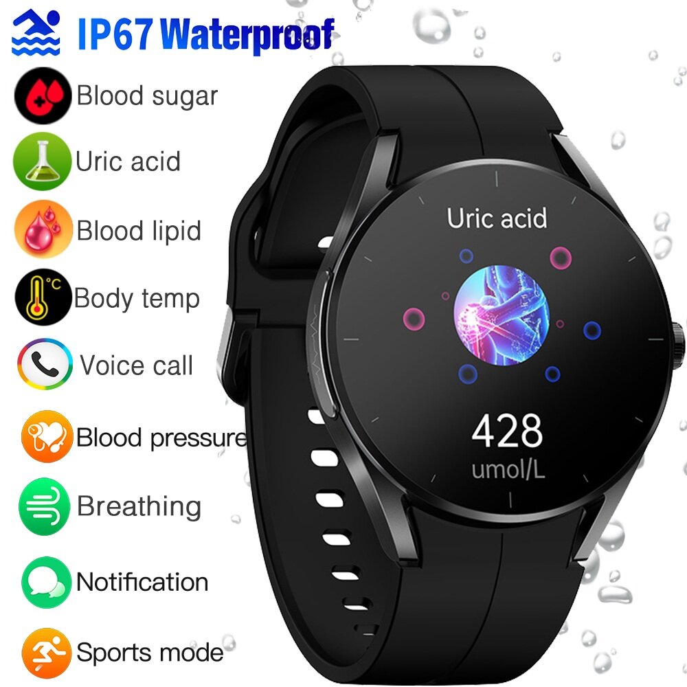 [KS05 Smart Watch Huawei Laser Therapy Smartwatch For Men Women Blood Lipid Uric Acid Blood Glucose Body Temperature ECG Monitoring Bracelet Bluetooth Call Waterproof Sport Fitness Tracker VS ET481 ET310,KS05 Smart Watch Laser Therapy Smartwatch For Men ราคา 1,395 บาท*ส่งฟรี