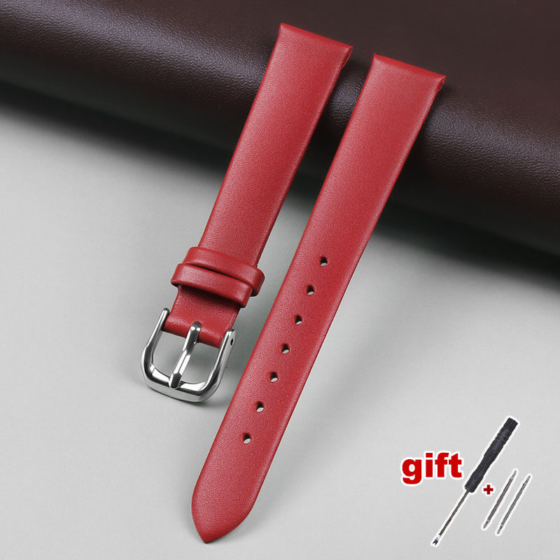 Vòng Tay Cỡ Nhỏ Dây Đồng Hồ Bằng Da Geunine Mềm 6/8/10/12/13/14/15/16/17Mm Dây Đeo Nữ Dây Đồng Hồ Da