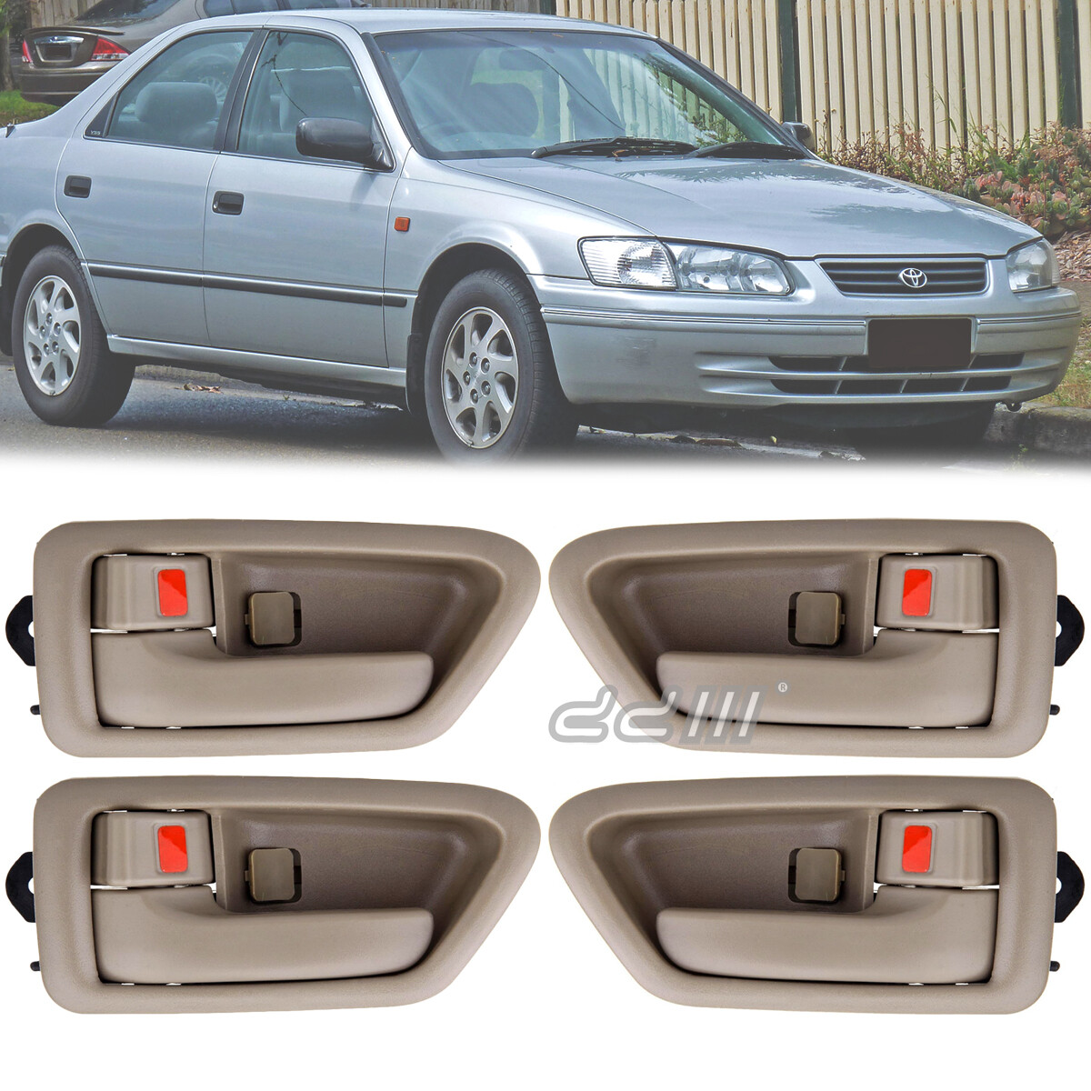 4-Piece Exterior Door Handle Set For 1992-1996 Toyota Camry