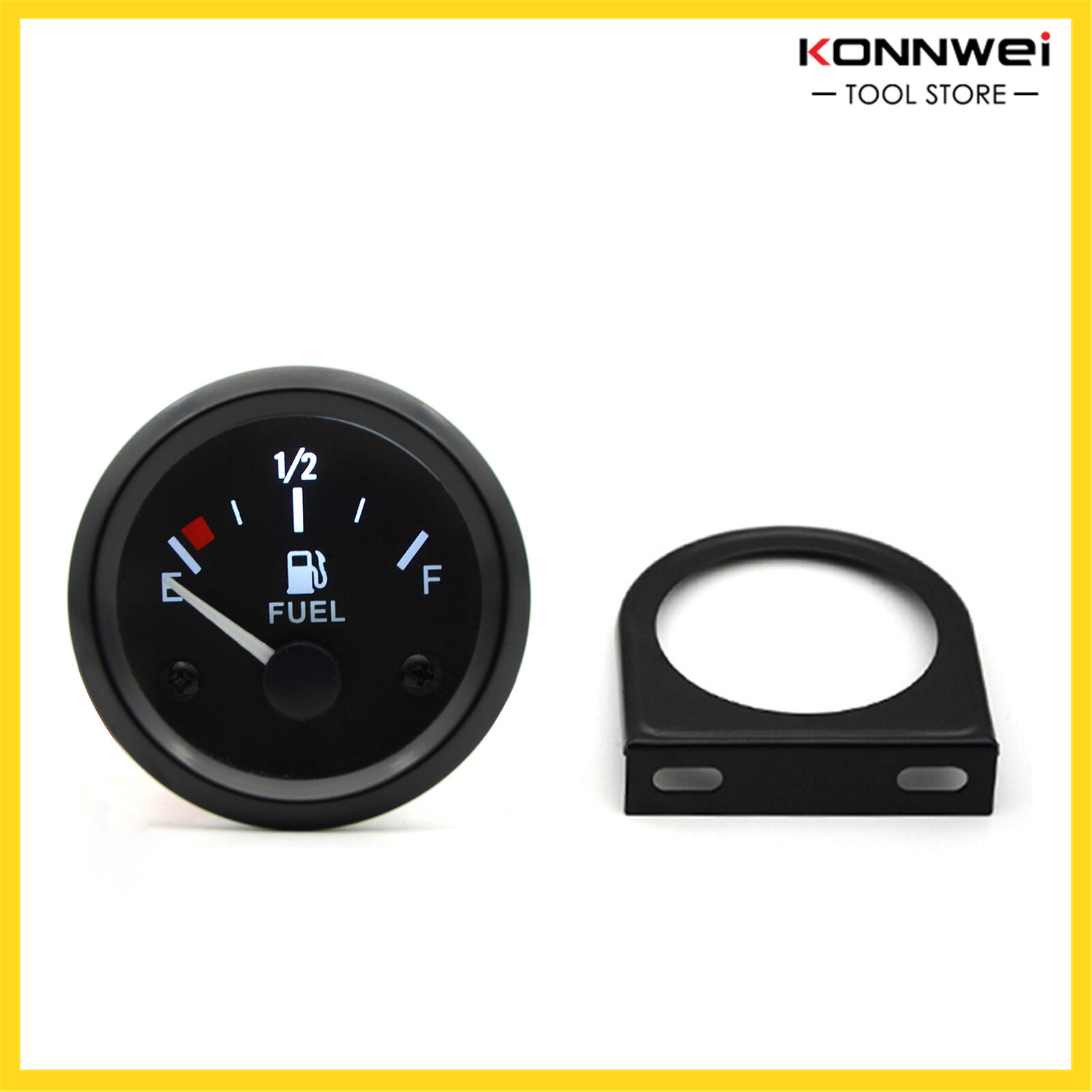 2'' 52mm Fuel Level Gauge, Pointer 12V Car Fuel Tank Meter with LED Backlight Rim Automotive Gauges with Fittings ราคา 170 บาท*ส่งฟรี