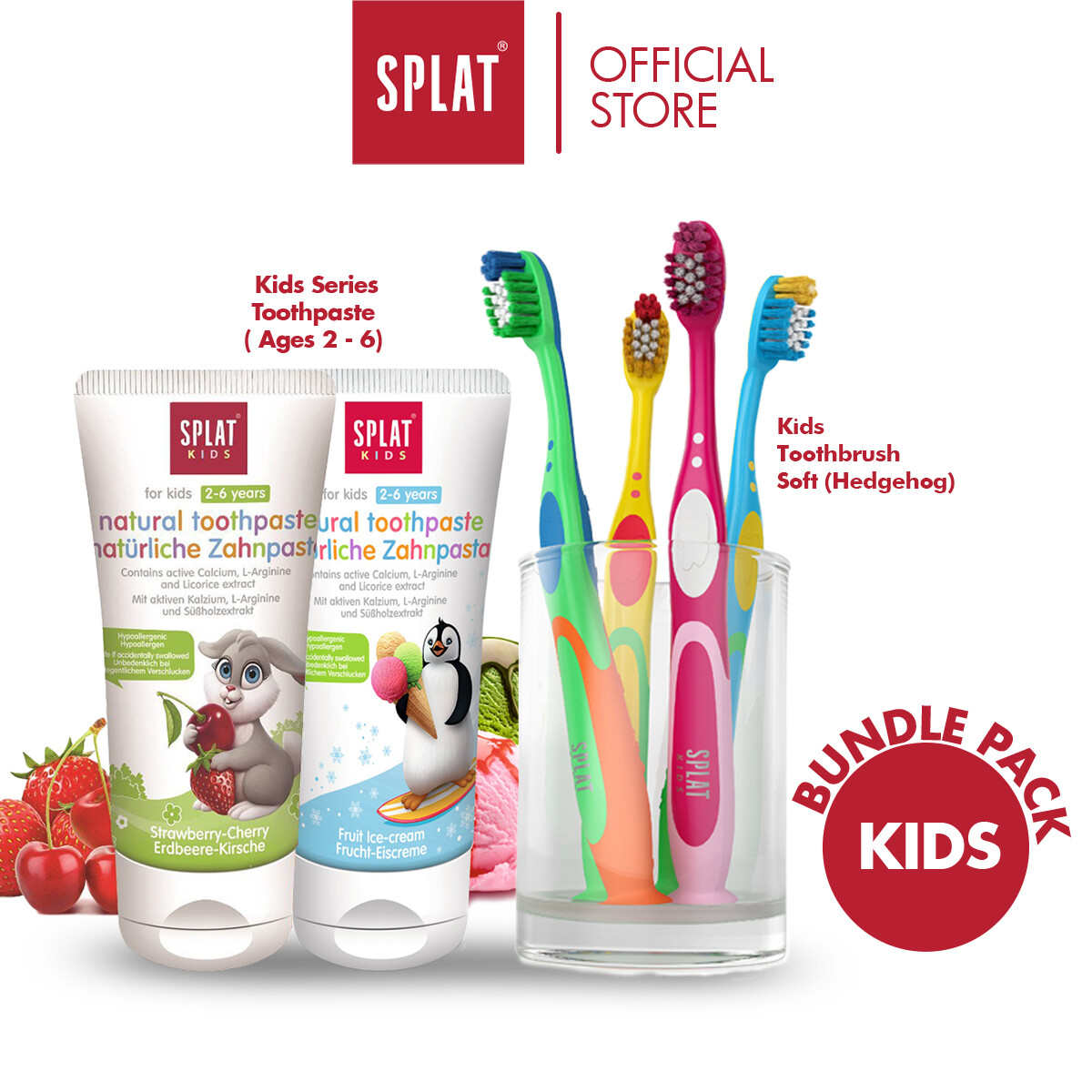 Gambar SPLAT KIDS Bundle Pack [50ml toothpaste + 1 toothbrush] EXP 2024