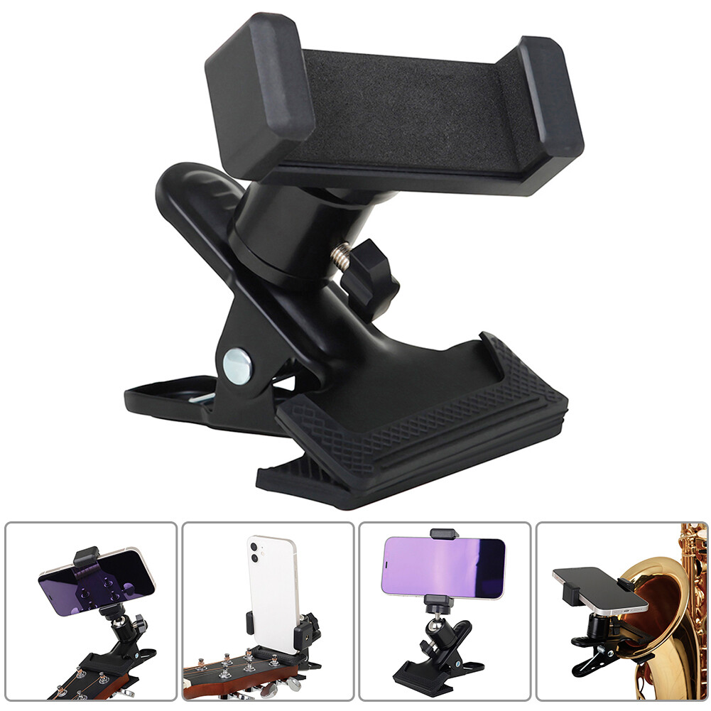 Kẹp đầu đàn guitar giá đỡ điện thoại di động giá đỡ phát sóng trực tiếp giá đỡ ba chân kẹp đỡ đầu giá đỡ nhạc để bàn