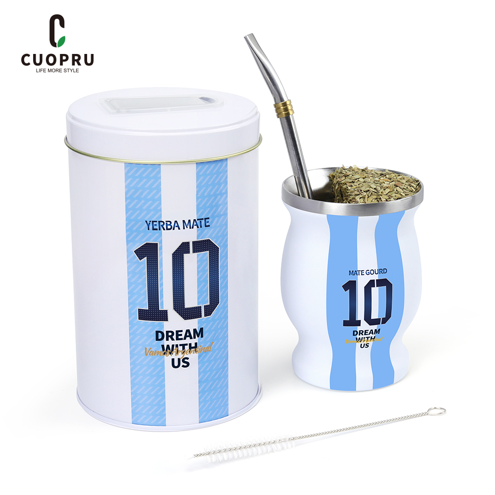 Cuopru Premium Yerba Mate Gourd Set Argentina Captain No.10 Cup ,tea set,tea Accessories ราคา 1,473 บาท*ส่งฟรี