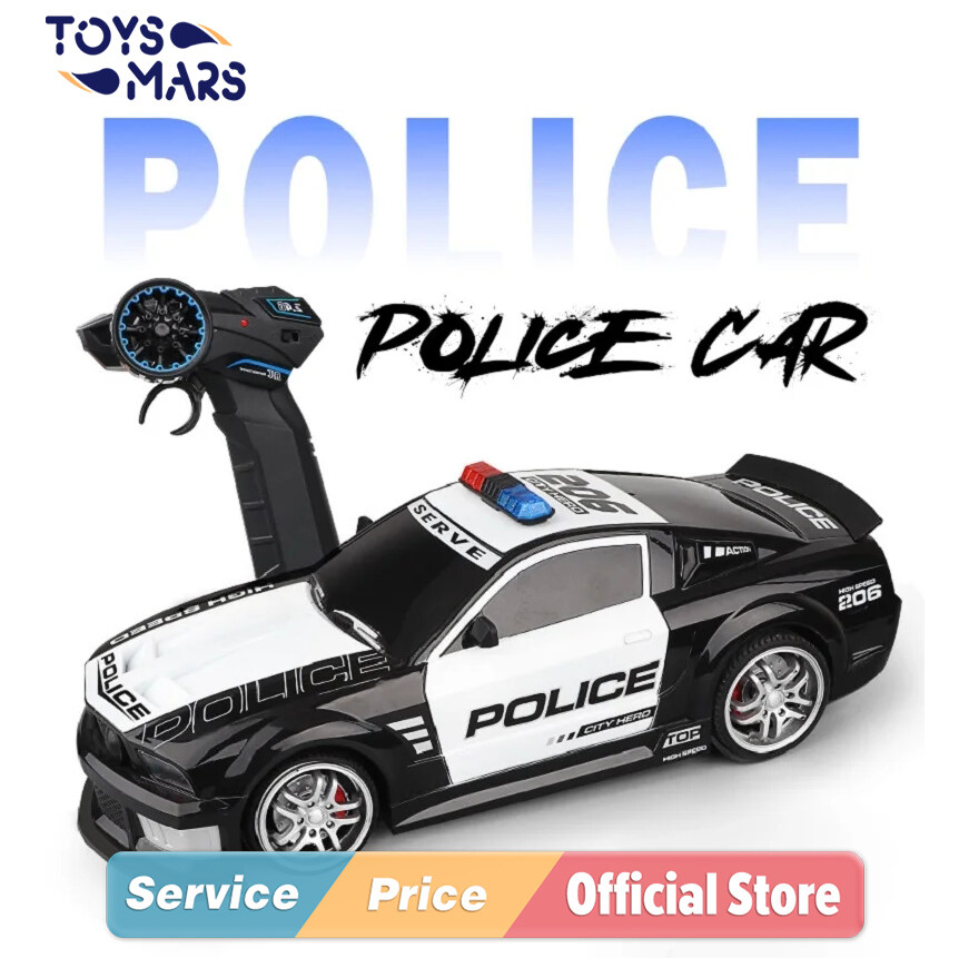TOYSMARS 2.4ghz RC 1 12 Police Sports Car Toys Control Chase Drift Patrol