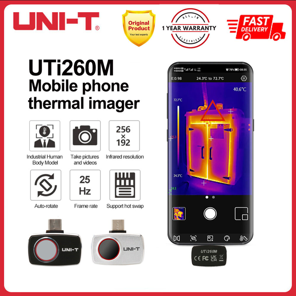 Máy chụp ảnh nhiệt uni-t cho điện thoại thông minh uti260m uti256m 256x192 pixel máy ảnh nhiệt máy ảnh kiểm tra lỗi mạch pcb
