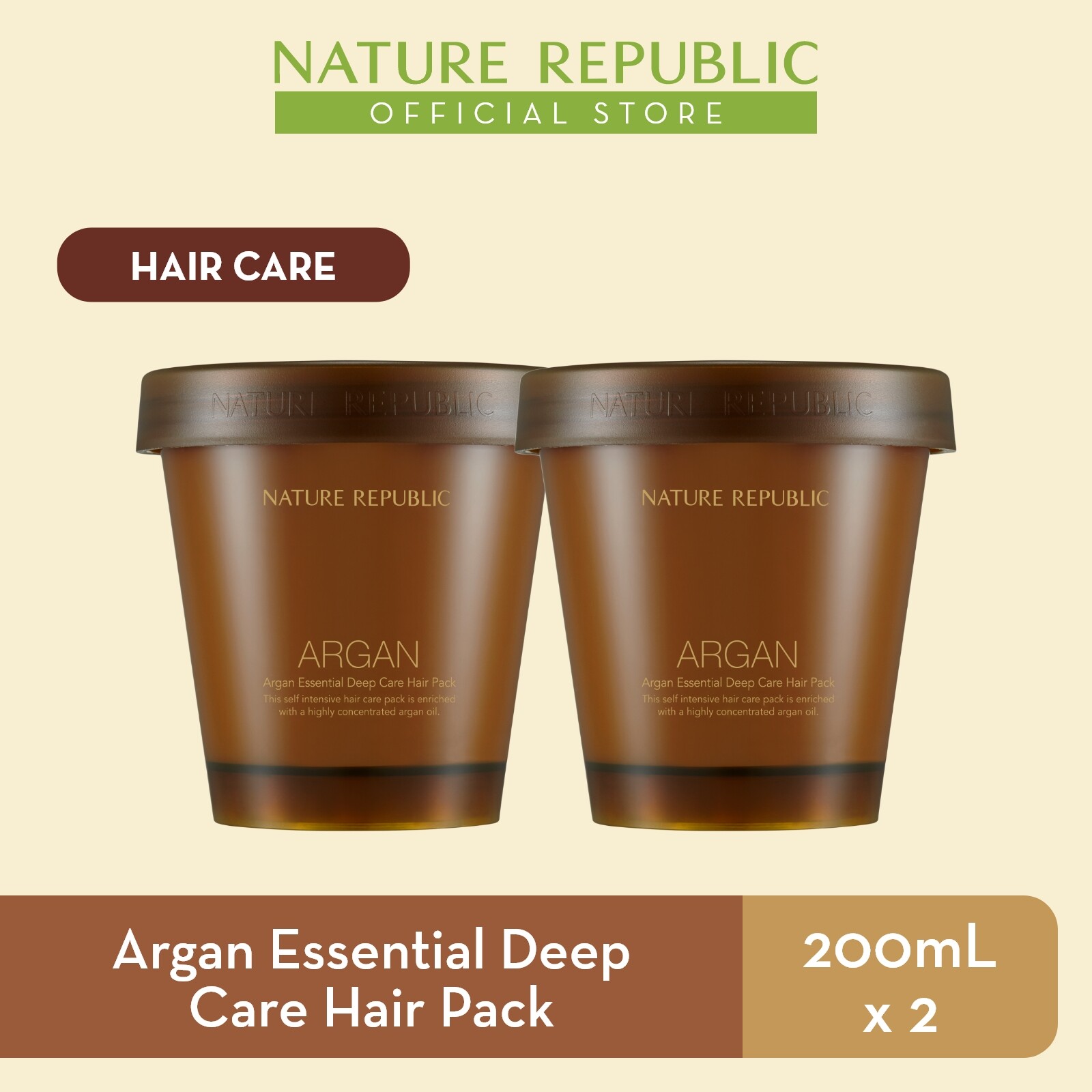 Gambar Nature Republic Argan Essential Deep Care Hair Pack (200 mL   2pcs)