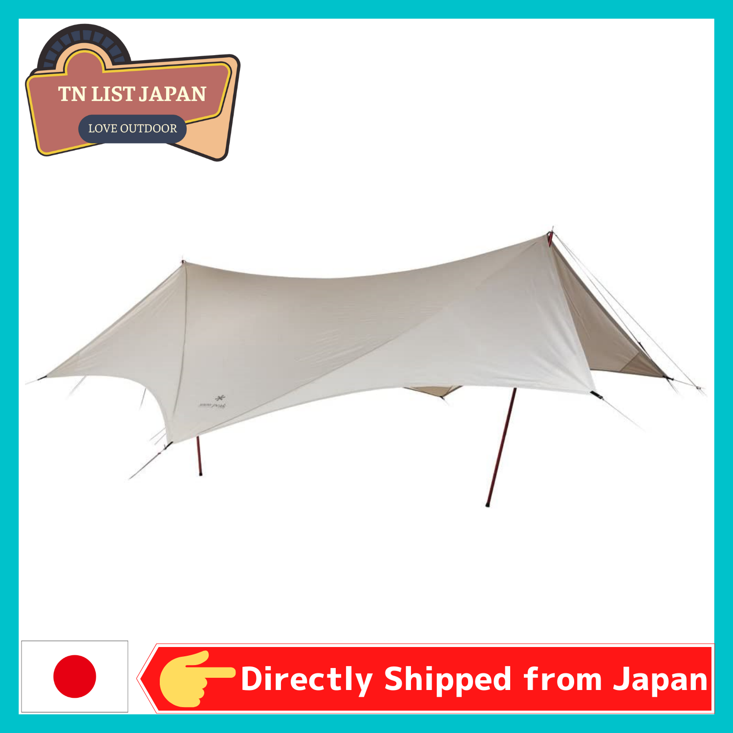 【Direct Shipping from Japan】 Snow Peak HD Tarp Hexaevo Pro.Ivory [For 6 people] TP-260IV, Top Japansese Outdoor Brand, Camp goods, BBQ goods , Goods for Outdoor activities, High quality outdoor item, Enjoy in nature