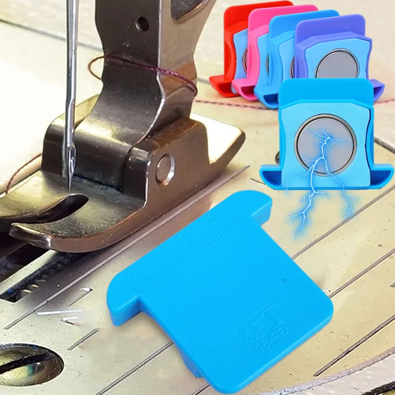 1Pcs Multifucntional Industrial Sewing Machine Seam Guide With Magnet Guide Home Sewing Machine Hem Guide With Scale