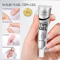 BORN PRETTY 30ML Solid Nail Tips Gel for Nail Tip Press on Nails Long Glue Lasting 30+ Days Curing Needed Super Strong Nail Glue for Nail Extension
