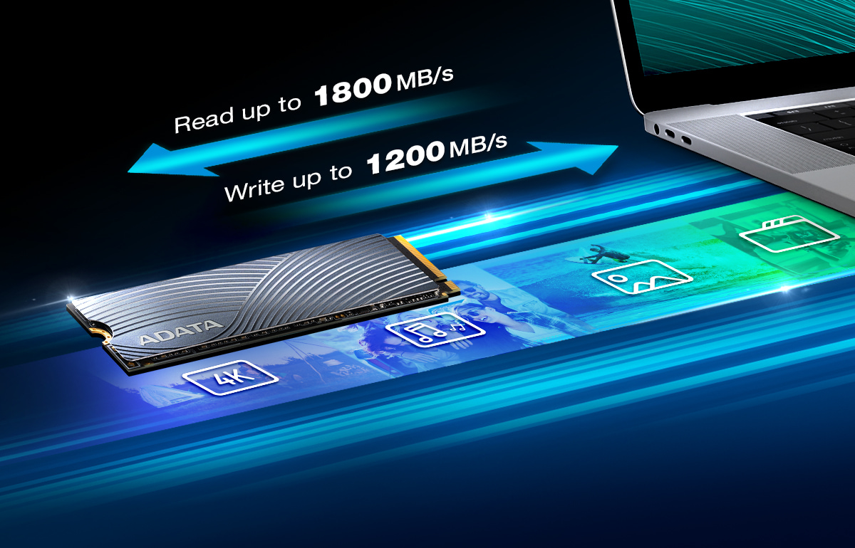 ADATA SWORDFISH PCIe Gen3x4 M.2 2280 Internal SSD Solid State Drive 3D NAND with HeatSink 42 4fcd03511ba9e13ed2829fc75b63f554
