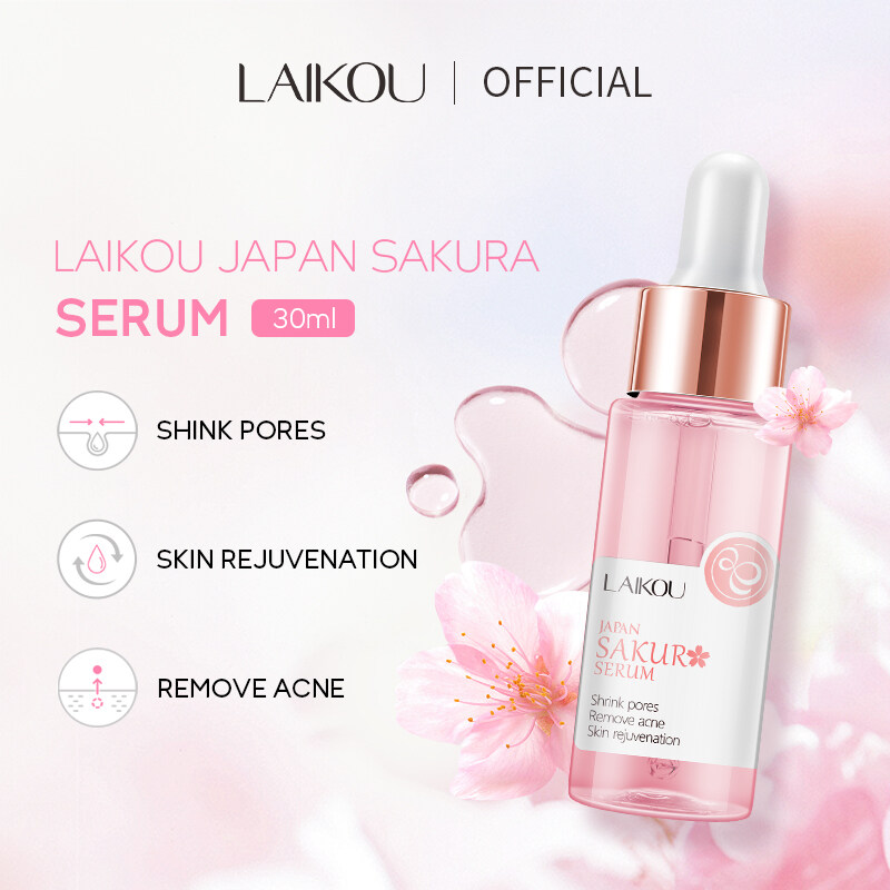 LAIKOU Serum Sakura Nhật Bản Tinh Chất Dưỡng Da Mặt Trẻ Hóa Xóa Nếp Nhăn 30Ml