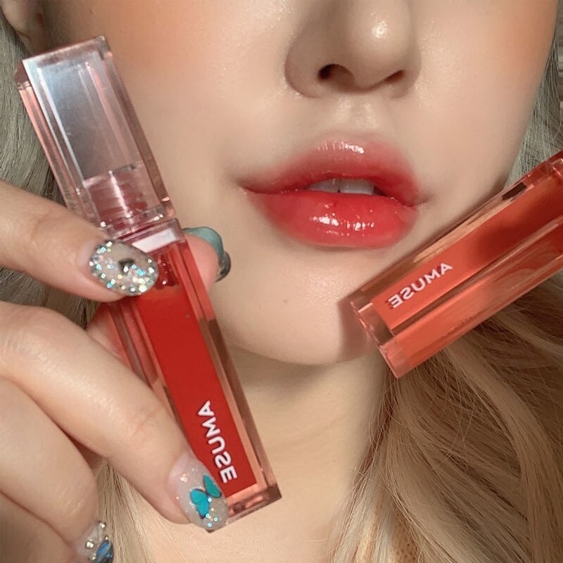 Gambar Korean amuse dew tint dewdrop moisturizing gloss water light moisturizing lip gloss lip glaze recommended by sobong