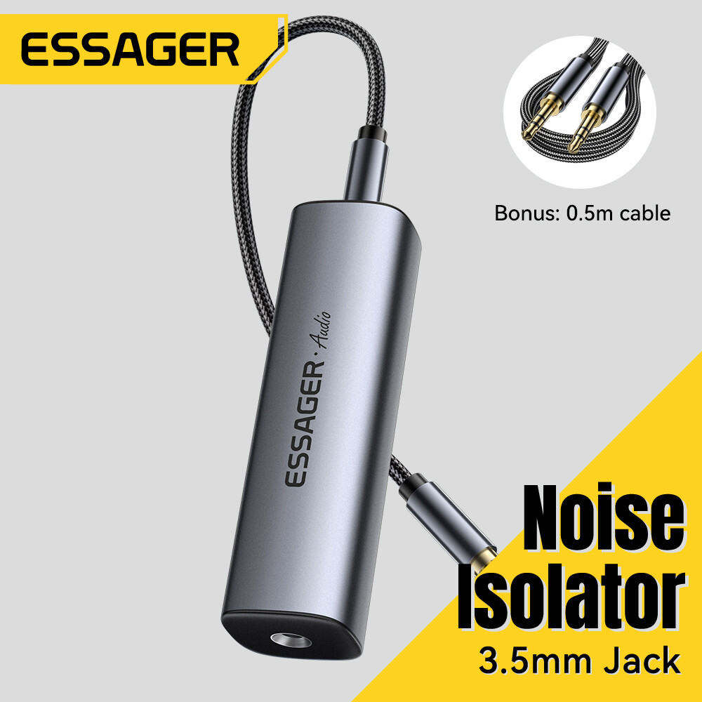 Essager Noise Isolator Cancelling Audio Ground Isolation Transformer Dual LF Transformers Bidirectional Plug and Play Versatile Pure Sound ราคา 174 บาท*ส่งฟรี