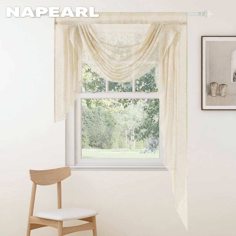 Napearl Solid polyester partition small curtain kitchen window 1pcs ราคา 510 บาท*ส่งฟรี