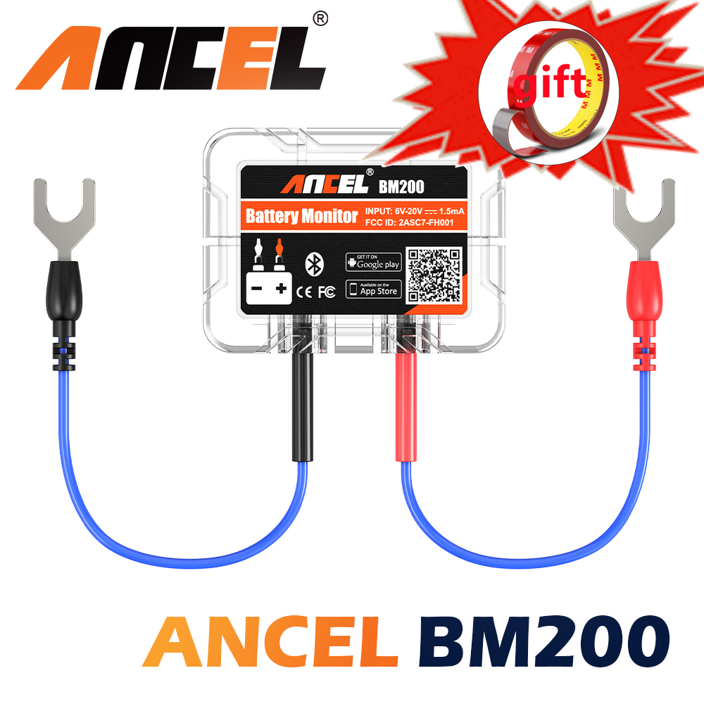 ANCEL BM200 Monitor Batteria 12V Con Bluetooth: Testa Al Litio, Piombo, Avviamento E Carica