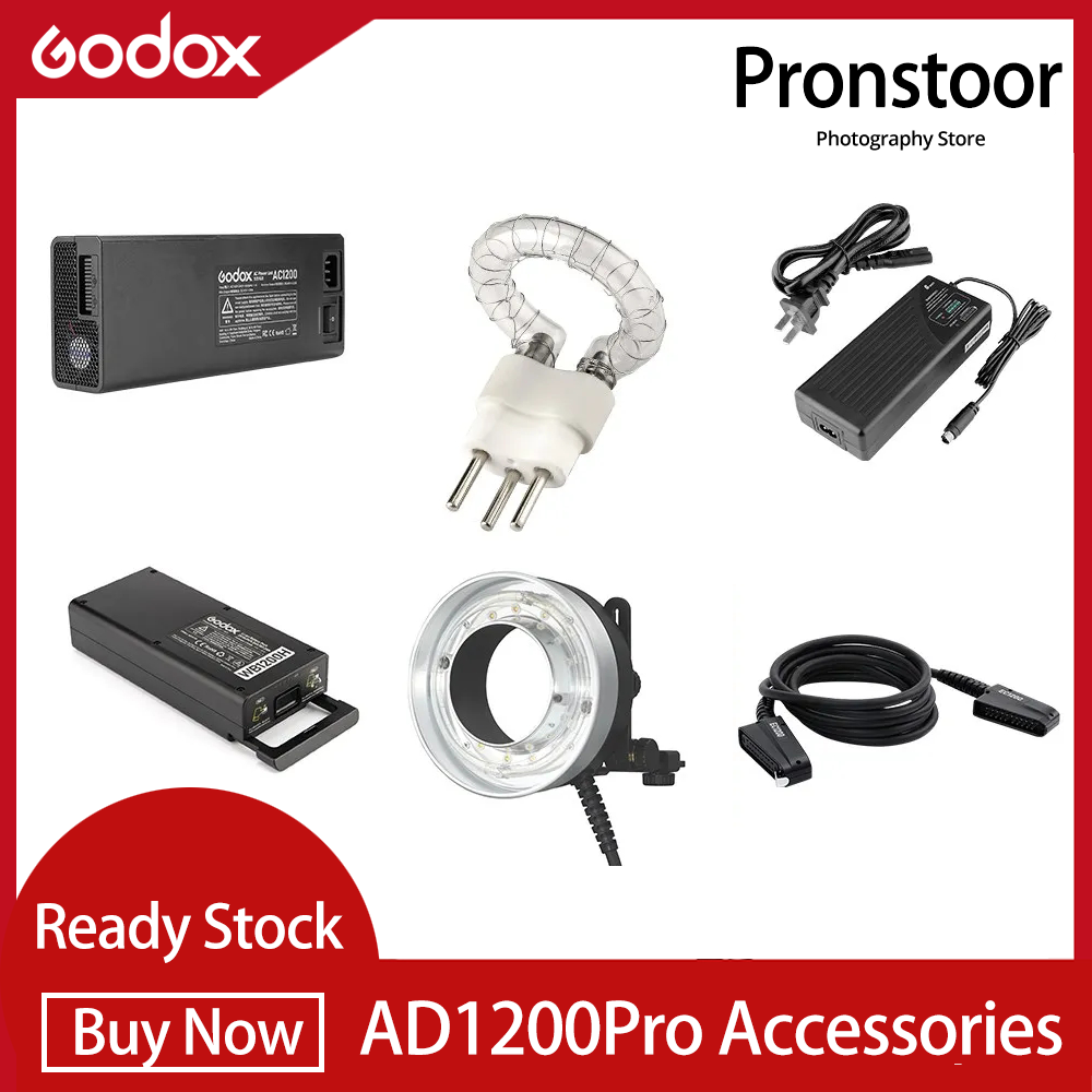 Godox AC1200 Adapter EC1200 Extension Cord R1200 Ring Flash Head AD1200PRO Tube WB1200H Flash Accessories for AD1200PRO Flash ราคา 1,527 บาท*ส่งฟรี