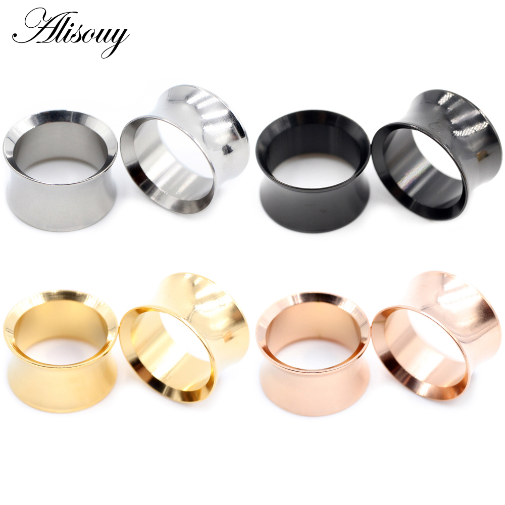 Alisouy 2 Chiếc Khuyên Nong Tai Không Vít Rỗng Bằng Thép Không Gỉ Khuyên Nong Tai Khuyên Tai Khuyên Xỏ Cơ Thể