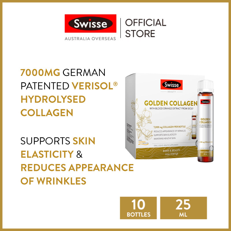 Swisse Ultiboost Golden Collagen Blood Orange Liquid 10 Bottles x 25ml