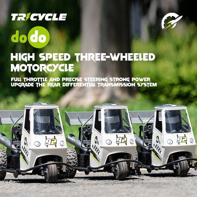 1:16 ba bánh xe phun Xe điều khiển từ xa Trôi Dạt điều khiển từ xa xe máy Tuk RC off-road xe đồ chơi trẻ em xe ô tô
