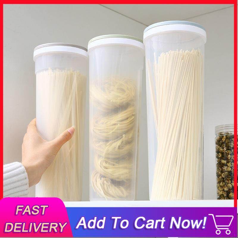 Gambar 1PC Noodle Fresh keeping Box Food Storage   Dispensers Kitchen Grains Noodles Sealed Box Refrigerator Drain Fresh keeping Box Freezer Storage Box Storage Box