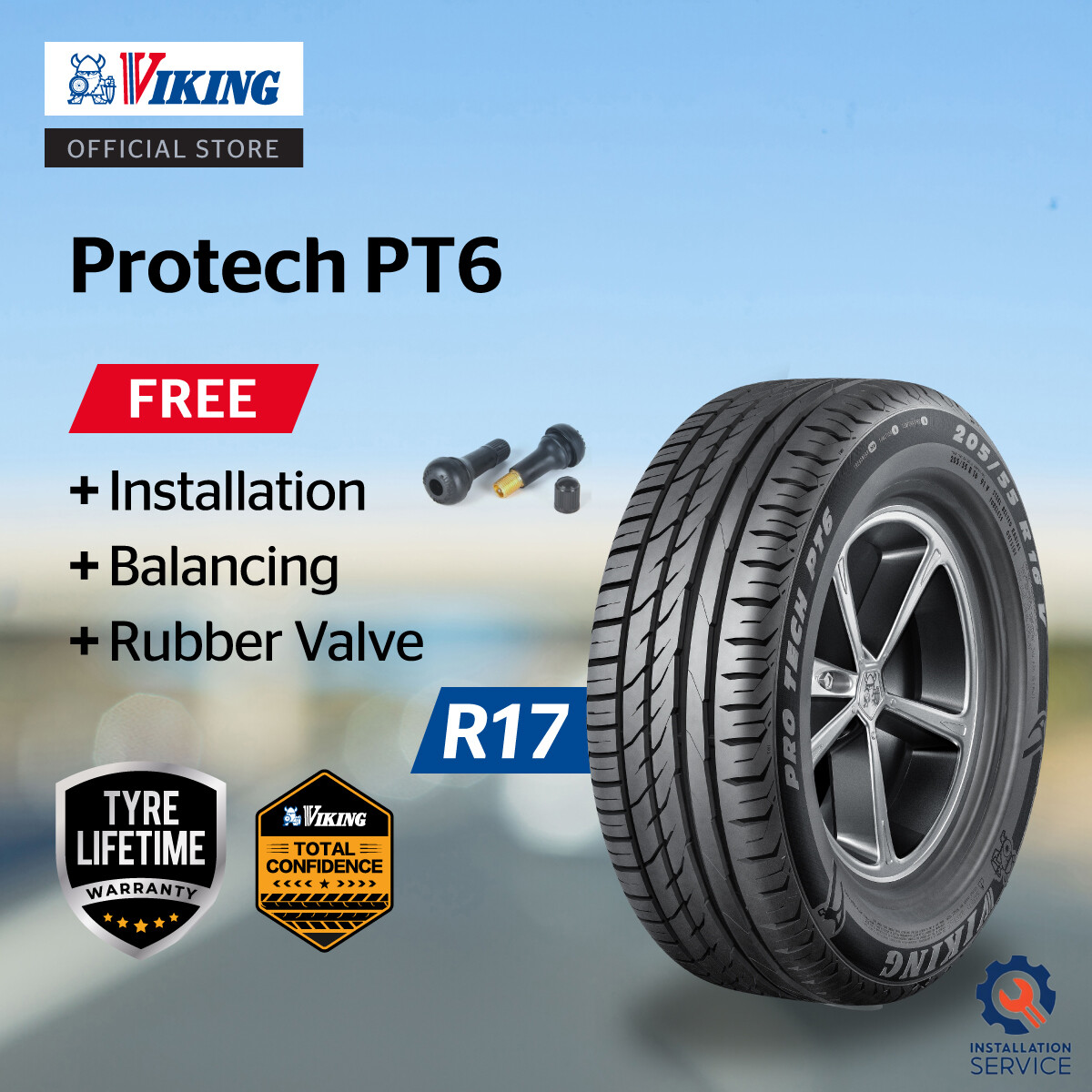 Viking Teratech HT R17 225/60 235/65 265/65 (with installation