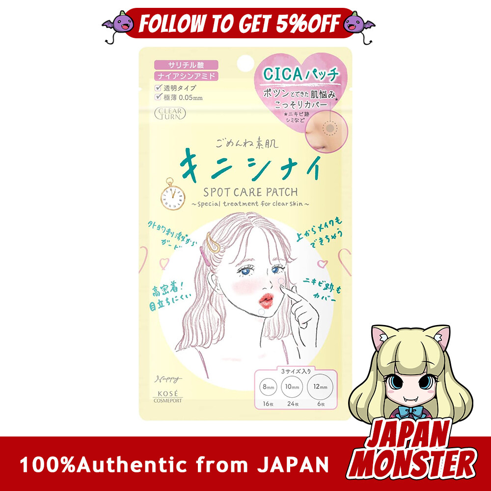 Kose Clear Turn Gomenne Suhada Kinisinai Spot Patch CICA 46 Sheets Acne Care Salicylic Acid Niacinamide Cica Intense KOSE Japan