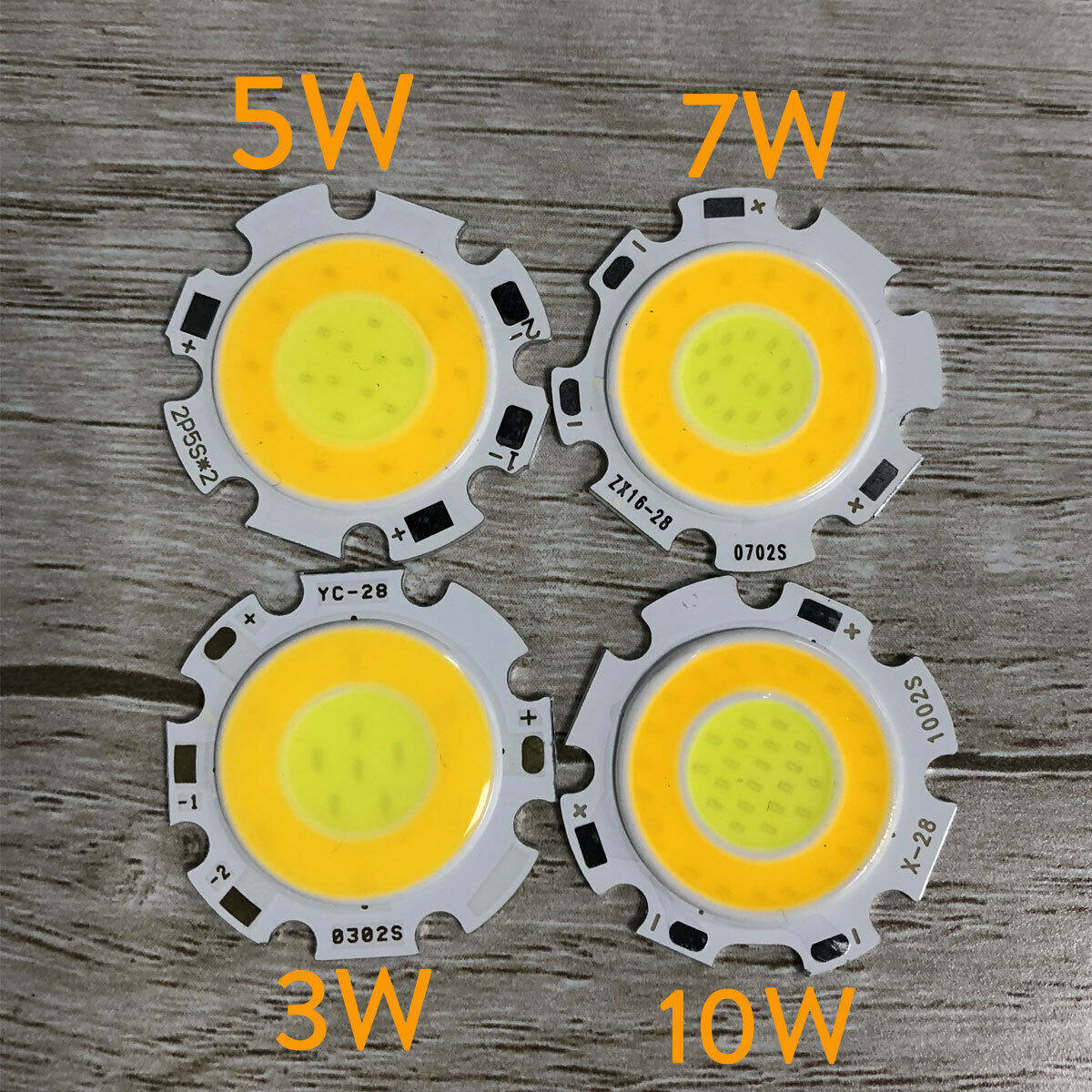 Hạt đèn led hai tông màu chip cob dòng điện 3w 5w 7w 10w chip 300ma