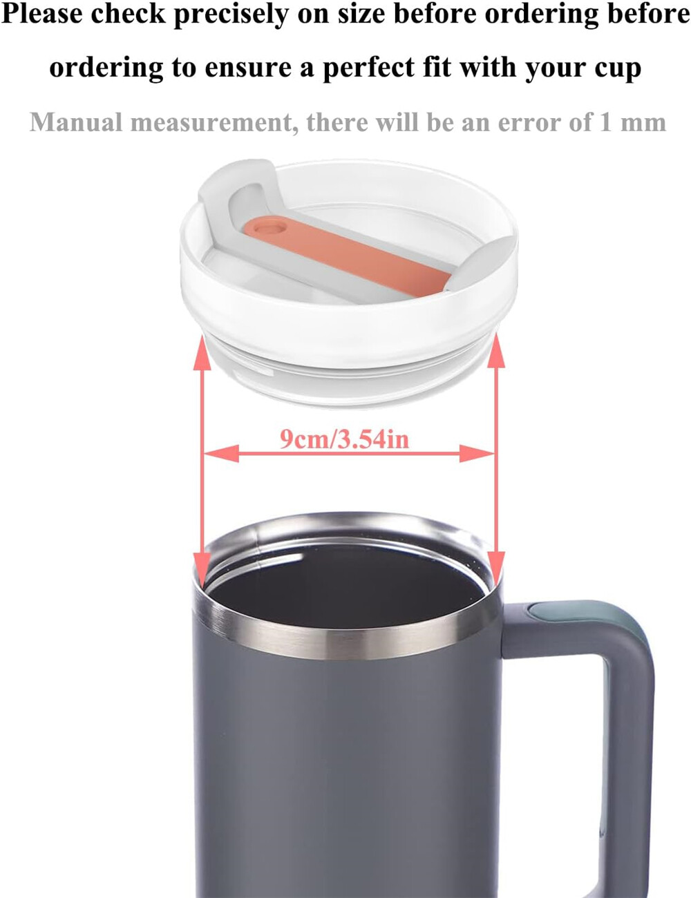 2pcs 40 Oz Tumbler Lid Compatible Stanley, Spill Proof Splash Resistant  Tumbler Covers For Stanley And More Coffee Mugs